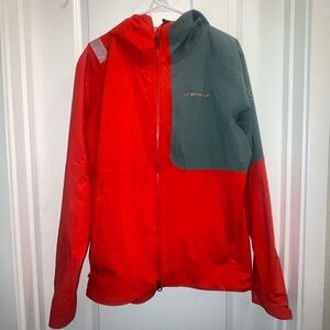 La Sportiva Men's Red and Gray Crizzle Jacket